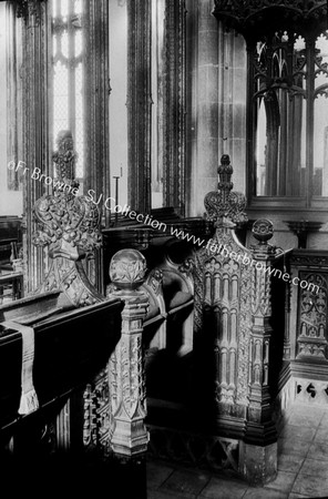 ST EDMONDS CHOIR STALLS CARVED FINIALS & BOSSES FROM S.SIDE